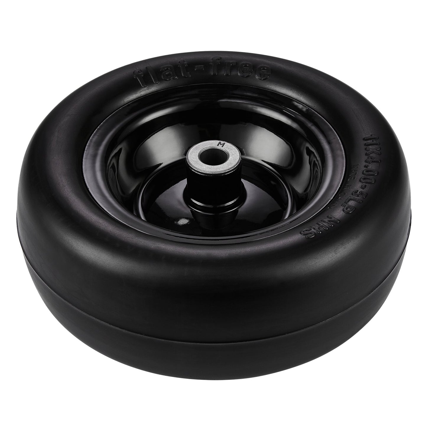 VEVOR Lawn Mower Tires with Rim, 11x4-7" Tubeless Tractor Tires, 2-Pack Tire and Wheel Assemby, Flat-free PU Tire, 3.4" Centered Hub, 3/4" Bushing Size, 20 PCS Adapters for Riding Mowers Lawn Tractors