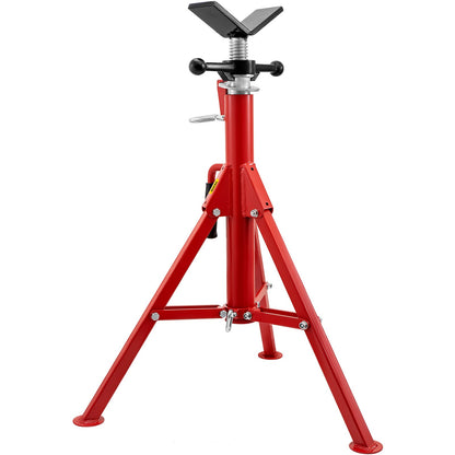VEVOR Pipe Jack Stand V-Head Foldable Legs 2500LB Max. Height 52"