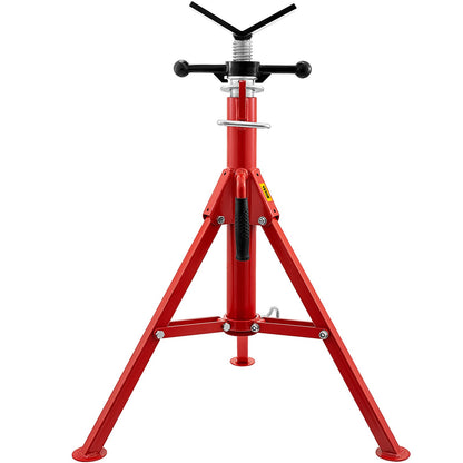 VEVOR Pipe Jack Stand V-Head Foldable Legs 2500LB Max. Height 52"