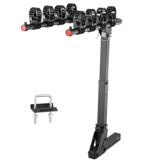 VEVOR 4 Bike Rack Hitch Mount Folding Swing Down Bicycle Carrier Car Truck SUV 150 lbs