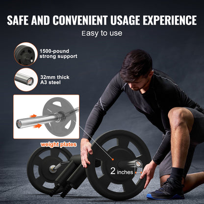 VEVOR Safety Squat Bar Fitness Squat Bar Attachment Weight Lifting
