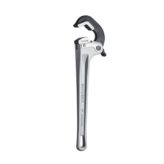 VEVOR Pipe Wrench, 14" Aluminum Straight Pipe Wrench, Automatic Jaw Adjustment, Adjustable Plumbing Wrench, Easy to Carry, Ergonomic Handle, Hangable Design, for Water Pipes, Automotive Repairs