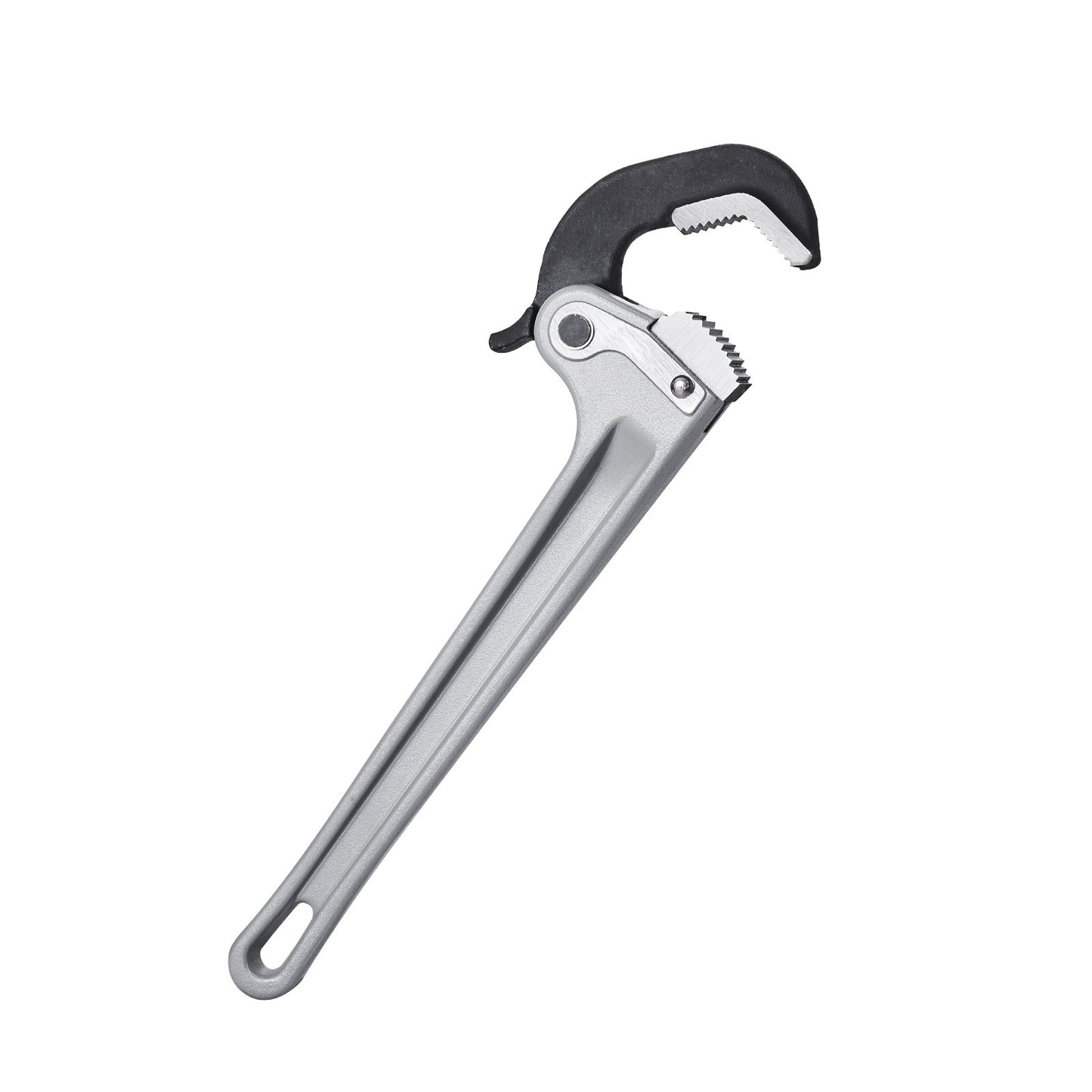 VEVOR Pipe Wrench, 14" Aluminum Straight Pipe Wrench, Automatic Jaw Adjustment, Adjustable Plumbing Wrench, Easy to Carry, Ergonomic Handle, Hangable Design, for Water Pipes, Automotive Repairs