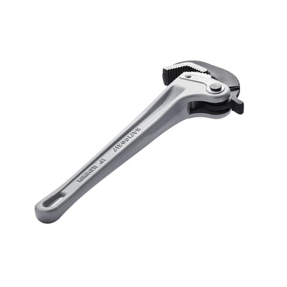 VEVOR Pipe Wrench, 14" Aluminum Straight Pipe Wrench, Automatic Jaw Adjustment, Adjustable Plumbing Wrench, Easy to Carry, Ergonomic Handle, Hangable Design, for Water Pipes, Automotive Repairs