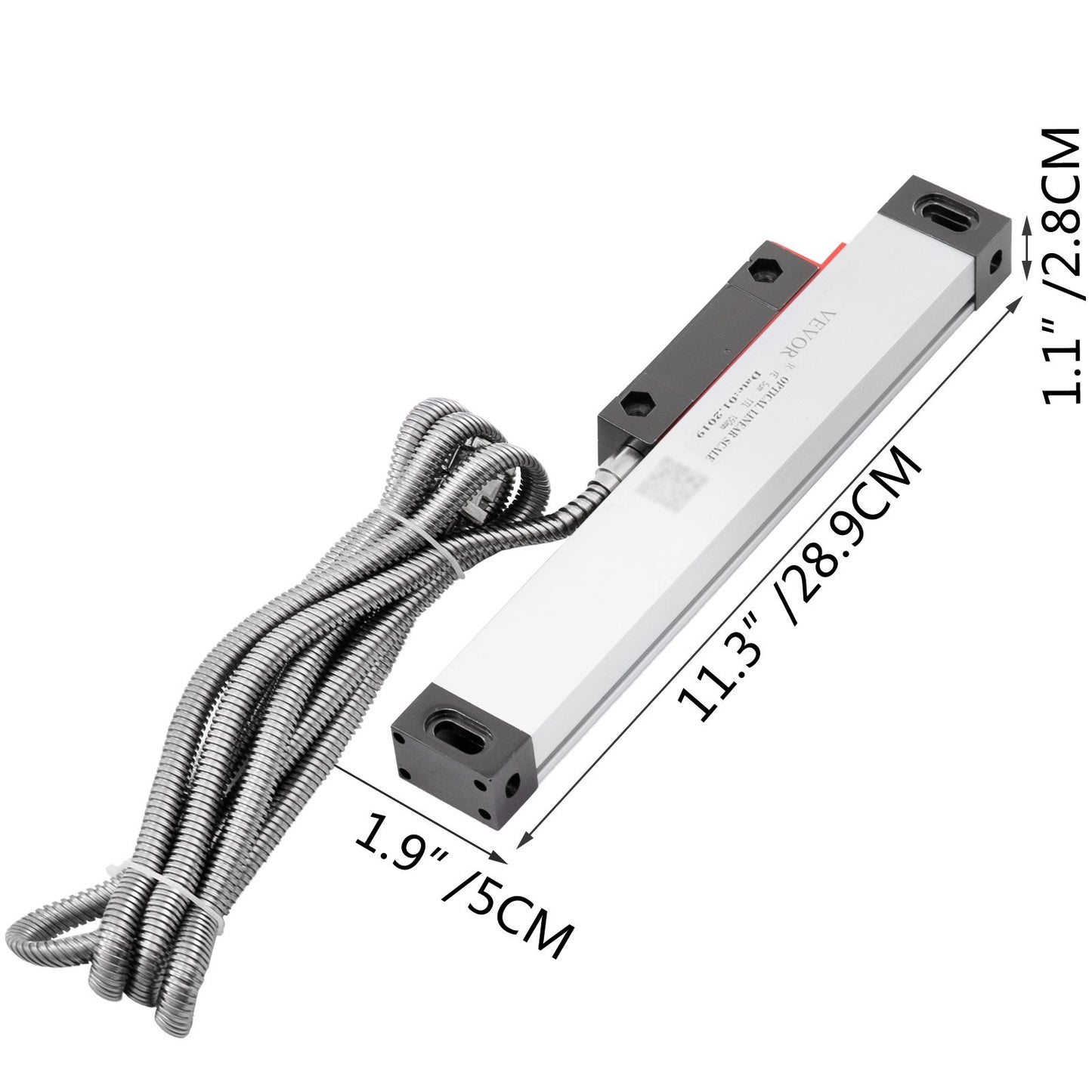 VEVOR Lathe Linear Scale 150 mm Linear Glass Scale, High Accuracy 0.0002" Optical Length, Precision Linear Scale, Aluminum Body for Drilling, Grinding, Mill Milling Lathe machine with Accessories