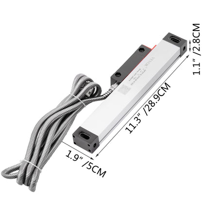 VEVOR Lathe Linear Scale 150 mm Linear Glass Scale, High Accuracy 0.0002" Optical Length, Precision Linear Scale, Aluminum Body for Drilling, Grinding, Mill Milling Lathe machine with Accessories
