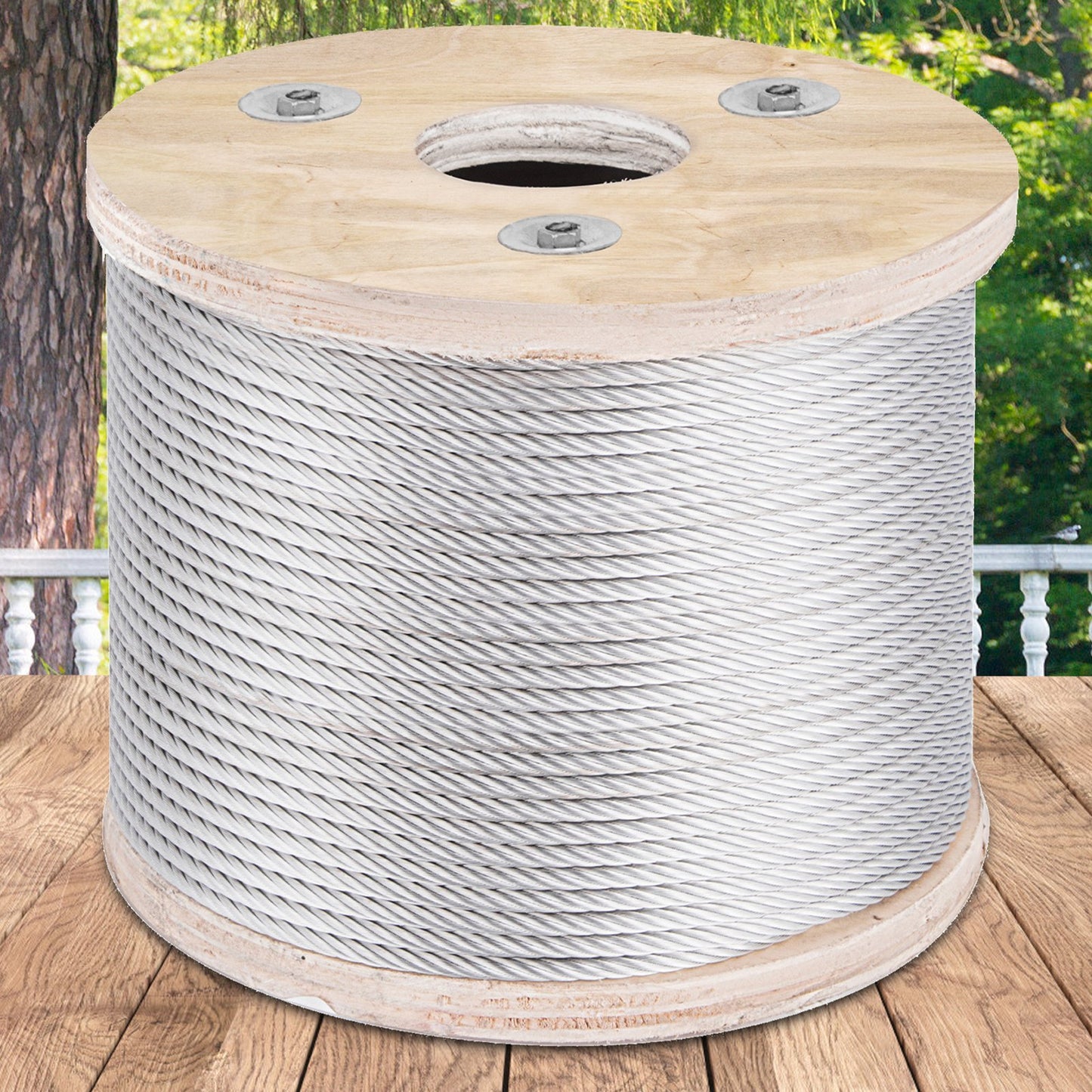 VEVOR 304 Stainless Steel Wire Rope Cable 4.8 mm 7x19 76 m reel