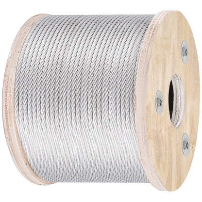 VEVOR 304 Stainless Steel Wire Rope Cable 4.8 mm 7x19 76 m reel