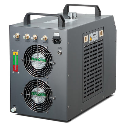 VEVOR Industrial Water Chiller, CW-5202, Industrial Water Cooler Cooling System with Built-in Compressor 7L Water Tank Capacity 18 L/min Max Flow Rate, for CO2 Laser Engraving Machine Cooling Machine