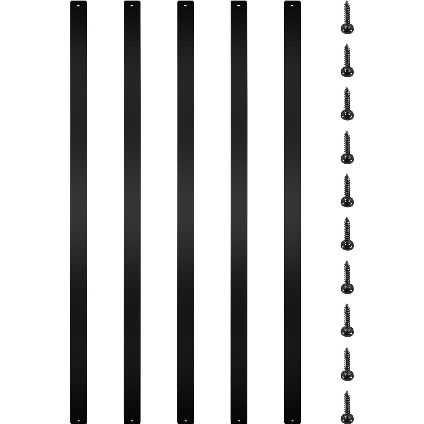 VEVOR Deck Balusters, 16 Pack Metal Deck Spindles, 29.5\"x1\" Staircase Baluster with Screws, Aluminum Alloy Deck Railing for Wood and Composite Deck, Stylish Baluster for Outdoor Stair Deck Porch