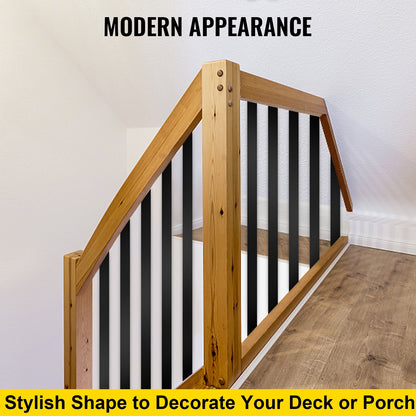 VEVOR Deck Balusters, 16 Pack Metal Deck Spindles, 29.5\"x1\" Staircase Baluster with Screws, Aluminum Alloy Deck Railing for Wood and Composite Deck, Stylish Baluster for Outdoor Stair Deck Porch