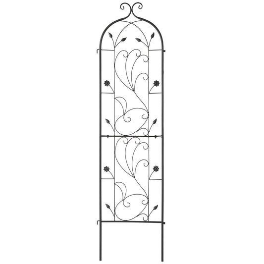 VEVOR Metal Garden Trellis for Climbing Plant Support 60 x 15 in Rustproof