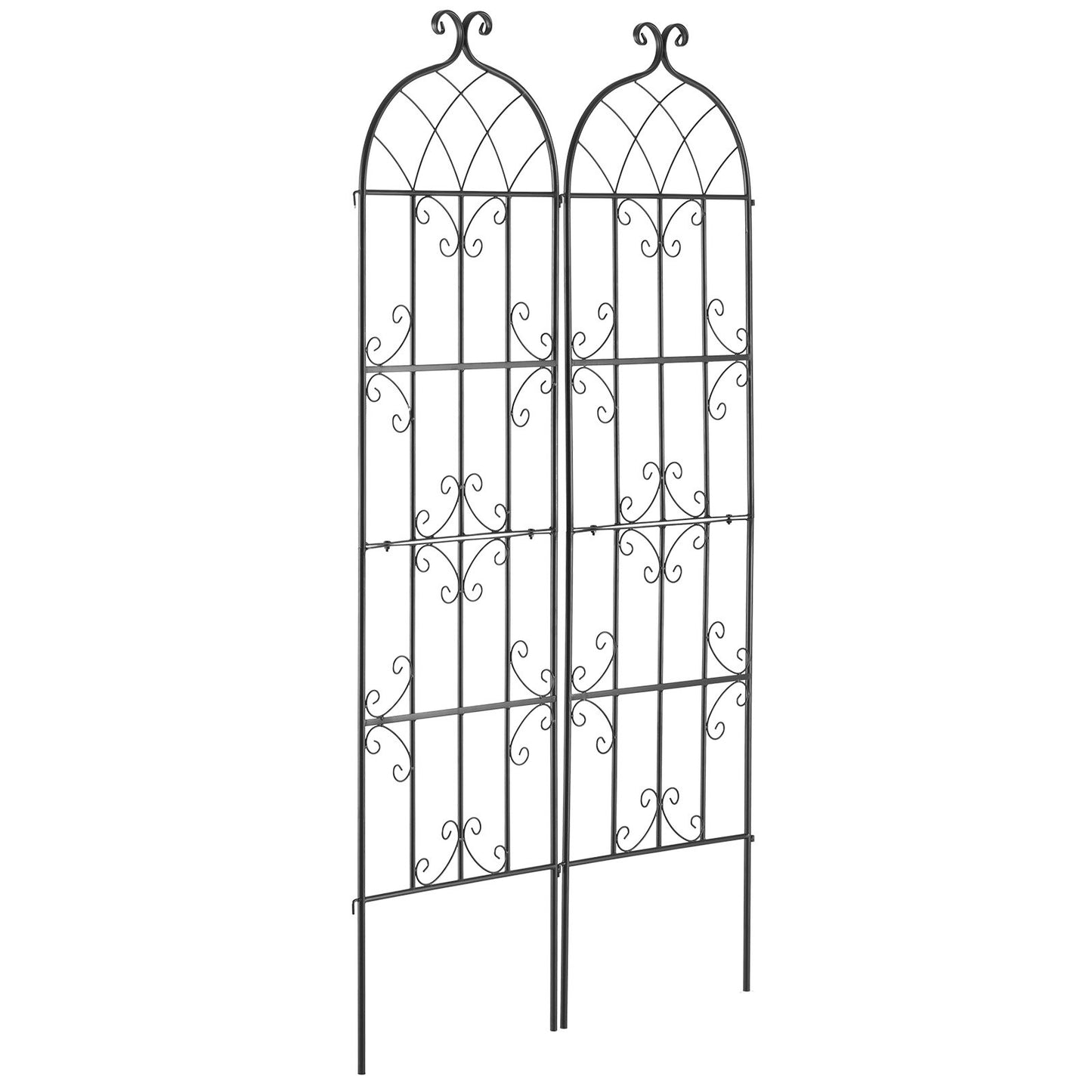 VEVOR 2 Packs Metal Garden Trellis for Climbing Plant Support 71x20 in Rustproof