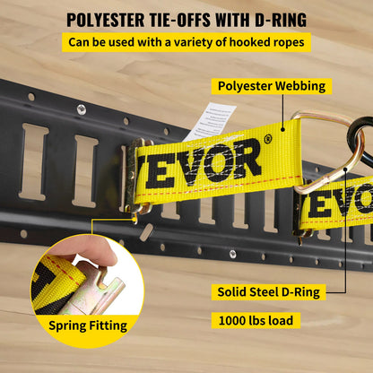 VEVOR E Track Tie Down Rail Kit 30PCs 1.52m E Track Rails Enclosed Cargo Trailer