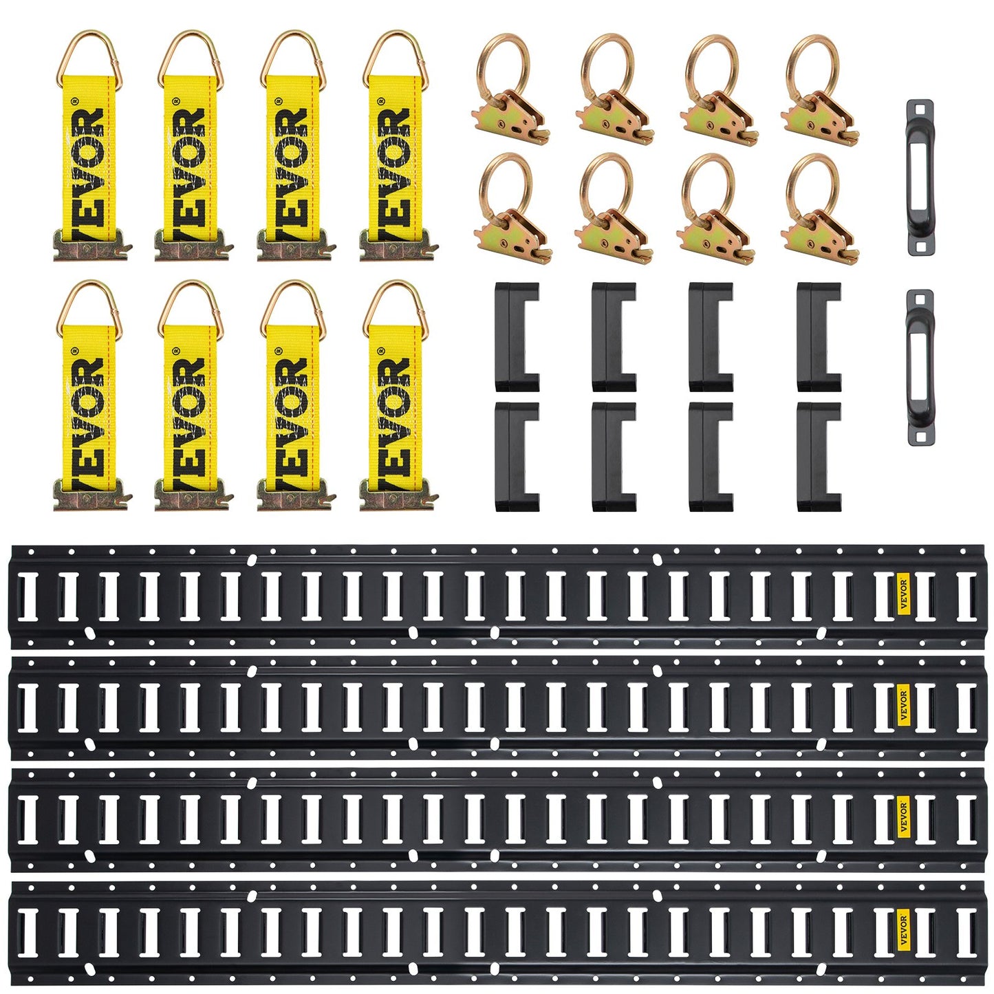 VEVOR E Track Tie Down Rail Kit 30PCs 1.52m E Track Rails Enclosed Cargo Trailer
