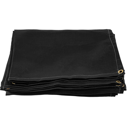VEVOR 10 x 10 Ft Welding Blanket Black Fiberglass Blanket Portable Fiberglass Fire Retardant Blanket Welding Mat Welding Fireproof Thermal Resistant Insulation With Carry Bag