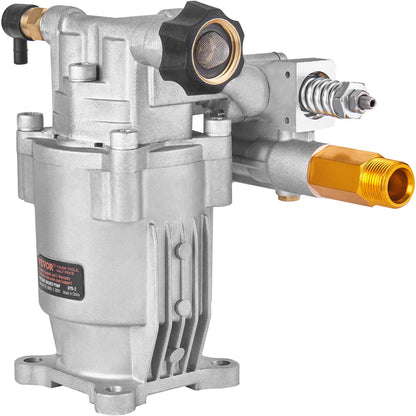 VEVOR Pressure Washer Pump, 19 mm Shaft Horizontal, 3400 PSI, 2.5GPM, Replacement Power Washer Pumps Kit, Parts Washer Pump, Compatible with Honda, Simpson, RYOBI, Briggs & Stratton, Subaru, Craftsman