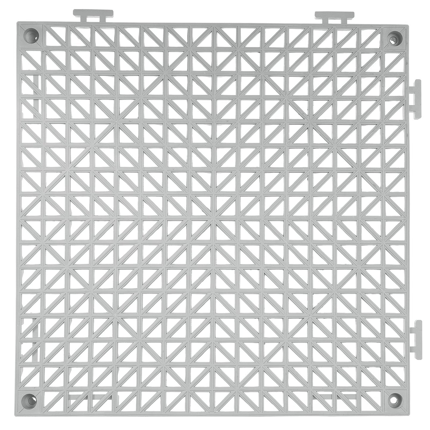 VEVOR Modular Interlocking Cushion, 50 Pack 30 x 30 cm Splicing Drainage Mats, Soft PVC Interlocking Drainage Floor Tiles, Non-Slip Drainage Holes for Restroom, Bathroom, Kitchen, Pool, Wet Area, Gray