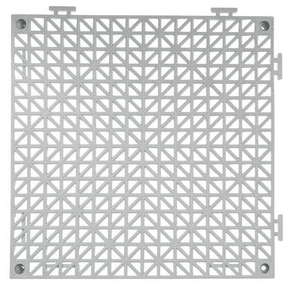VEVOR Modular Interlocking Cushion, 50 Pack 30 x 30 cm Splicing Drainage Mats, Soft PVC Interlocking Drainage Floor Tiles, Non-Slip Drainage Holes for Restroom, Bathroom, Kitchen, Pool, Wet Area, Gray
