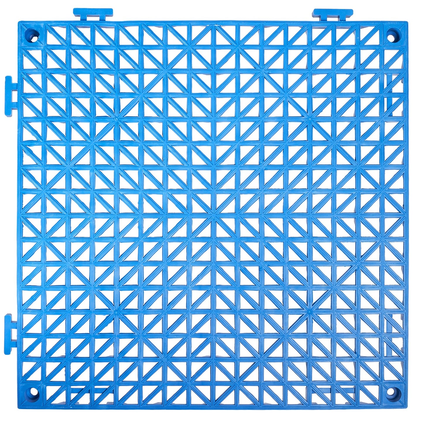 VEVOR Modular Interlocking Cushion, 55 Pack 30 x 30 cm Splicing Drainage Mats, Soft PVC Interlocking Drainage Floor Tiles, Non-Slip Drainage Holes for Restroom, Bathroom, Kitchen, Pool, Wet Area, Blue