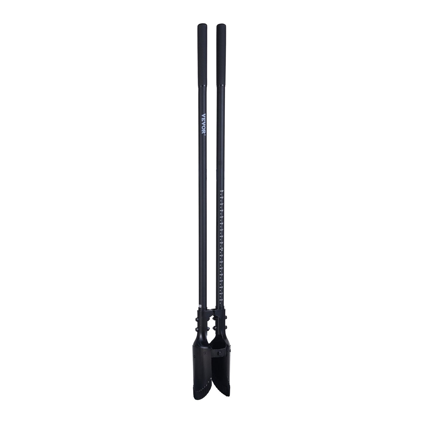 VEVOR Post Hole Digger, Heavy Duty Post Hole Digger with Fiberglass Handle, Manual Hole Digger with Scale Markings and Metal Blade, Post Hole Digger Tool for Digging Gardening and Outdoors, 1460 mm