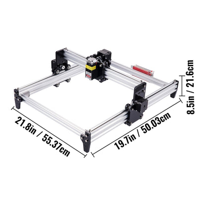 VEVOR CNC 3040 15000MW CNC Machine 395(X) x 285(Y)Mm Effective Working Area 3040 CNC Router Machine GRBL Control CNC Laser Engraver Machine with 2 Axis Milling Router