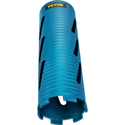 VEVOR Dry Core Drill Bit,  88.9 mm Diameter 11 Threaded, 241.3mm Depth Diamond Coring Bore Tool with a Pilot Bit &  Blade, Masonry Hole Saw Bits for Hard Concrete Brick