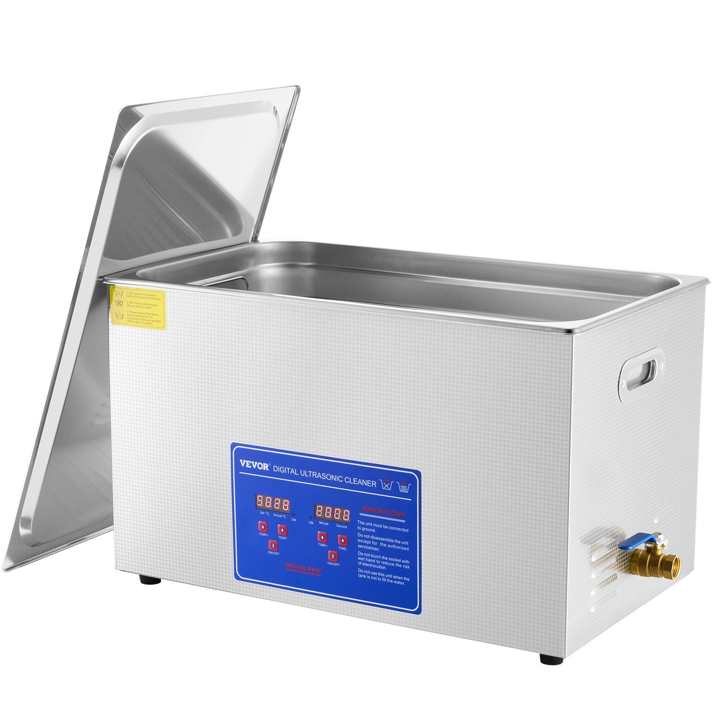 Vevor 30L Digital Ultrasonic Cleaners Cleaning Equipment Bath Tank w/Timer Heated