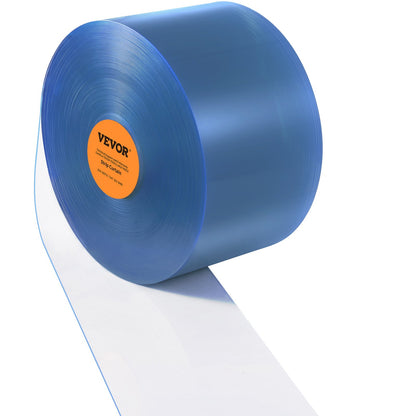 VEVOR Strip Curtain, 2500 cm L x 30.5 cm W x 3 mm Thickness, Clear PVC Smooth Curtain Strip Door Bulk Roll, Plastic Door Strips for Doorways of Supermarket, Garage, Warehouse, Barn, Pet Animal House
