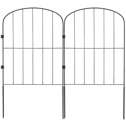 VEVOR Garden Fence, No Dig Fence 61 x 33 cm Animal Barrier Fence, Underground Decorative Garden Fencing with 5.08 cm Spike Spacing, Metal Dog Fence for the Yard and Outdoor Patio, 28 Pack