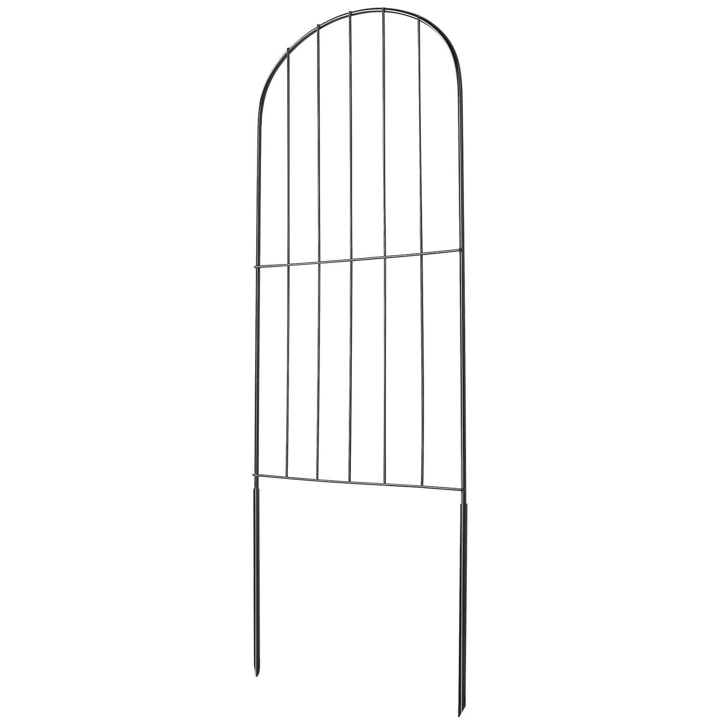 VEVOR Garden Fence, No Dig Fence 61 x 33 cm Animal Barrier Fence, Underground Decorative Garden Fencing with 5.08 cm Spike Spacing, Metal Dog Fence for the Yard and Outdoor Patio, 10 Pack