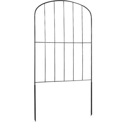 VEVOR Garden Fence, No Dig Fence 61 x 33 cm Animal Barrier Fence, Underground Decorative Garden Fencing with 5.08 cm Spike Spacing, Metal Dog Fence for the Yard and Outdoor Patio, 10 Pack