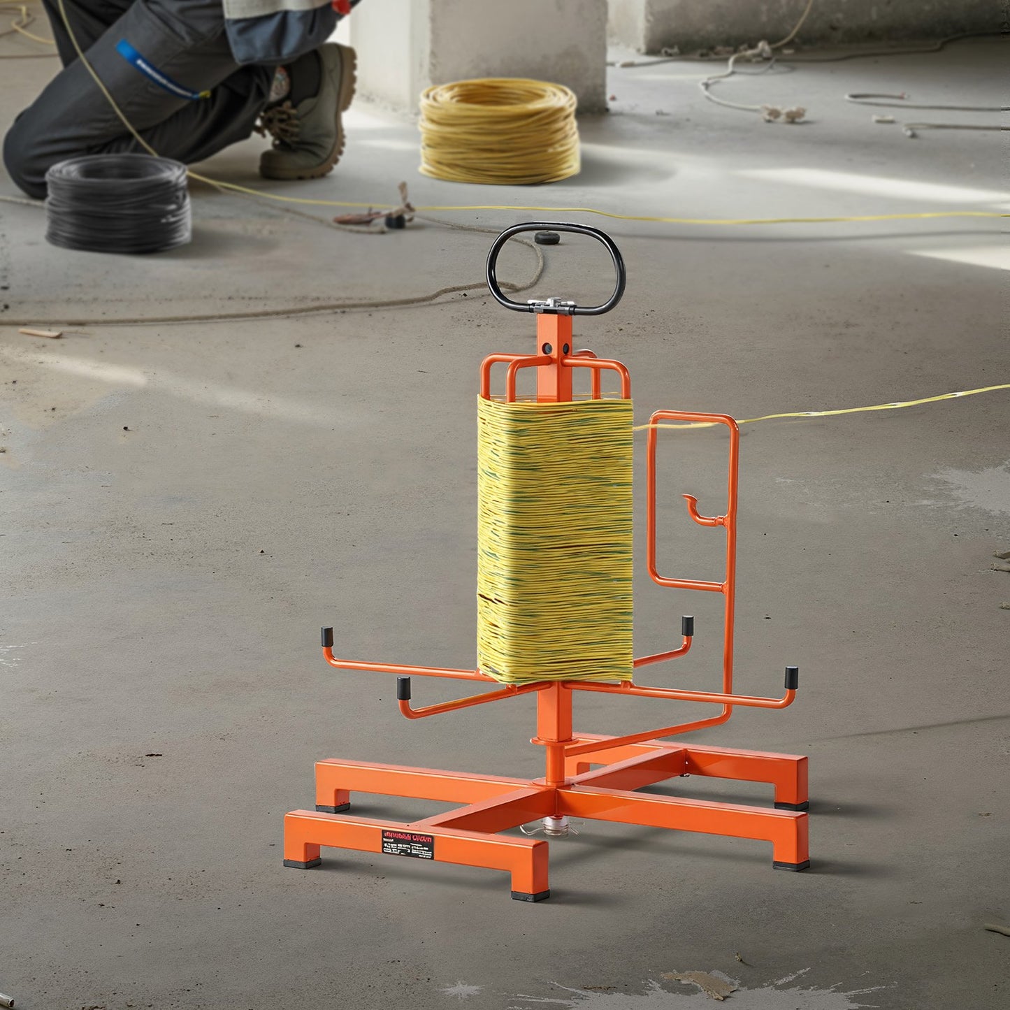 VEVOR Cable Dispenser Floor Stud Mounted Portable Electrical Industrial Retail