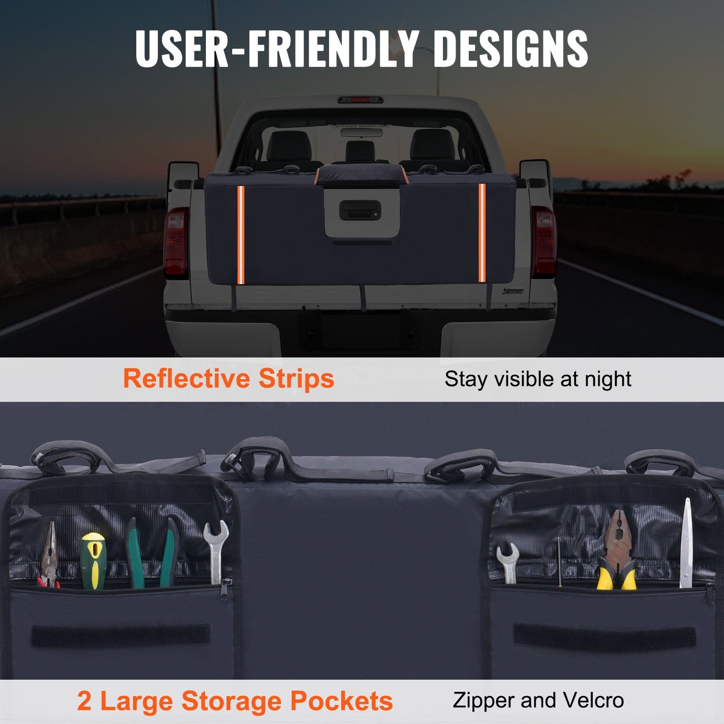VEVOR 53-inch Tailgate Pad 5-Bike Pickup Truck Bed Tailgate Pad Protector Cover
