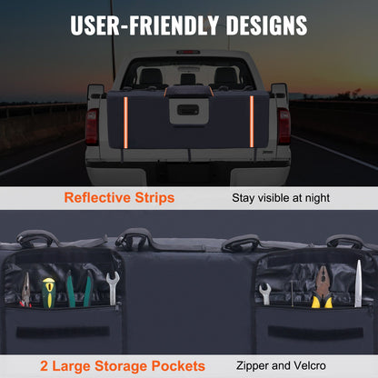 VEVOR 53-inch Tailgate Pad 5-Bike Pickup Truck Bed Tailgate Pad Protector Cover