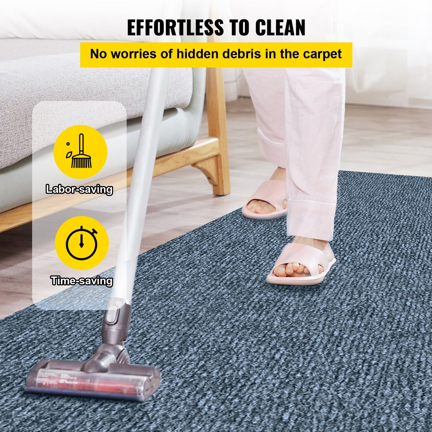 VEVOR Gray Marine Carpet 6 ft x 39.3 ft Marine Carpeting Marine Grade Carpet for Boats with Waterproof Back Outdoor Rug for Patio Porch Deck Garage Outdoor Area Rug Runner Anti-Slide Porch Rug,1.8x12m