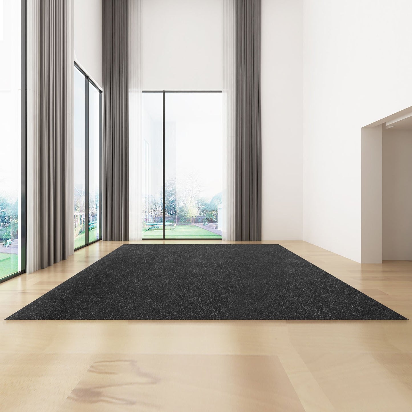 VEVOR Marine Carpet, 6 x 23 ft Boat Carpeting, Charcoal Black Marine Grade Boat Carpet, Indoor/Outdoor Marine Carpeting with Water-proof TPR Backing, Water-proof Carpet Roll for Home, Patio, Porch, De