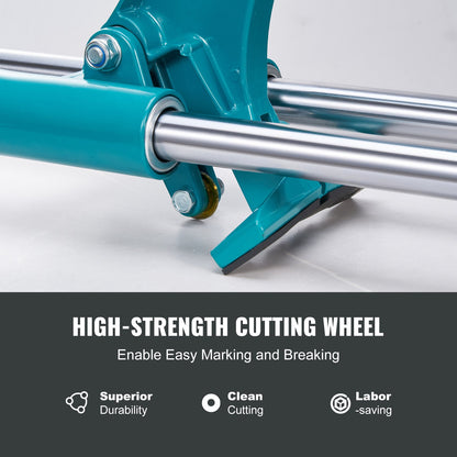 VEVOR Manual Tile Cutter, 1200mm, Porcelain Ceramic Tile Cutter with Tungsten Carbide Cutting Wheel, Infrared Positioning, Anti-Skid Feet, Double Rails for professional installers or beginners
