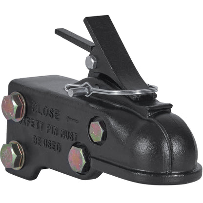 VEVOR Adjustable Trailer Coupler, 2-5/16" Hitch Ball, 15000 lbs Capacity, Heavy Duty Cast Channel-Mount Coupler with Hardware Kit, Ideal for Towing Station Wagons, Pickup Trucks, SUVs, Black Coating