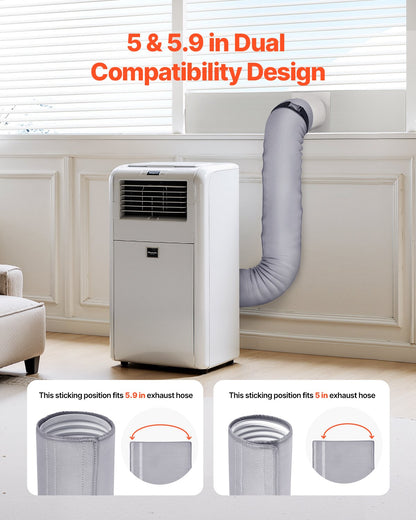 VEVOR Air Conditioner Hose Cover Wrap Portable AC Insulated Exhaust Hose Sleeve