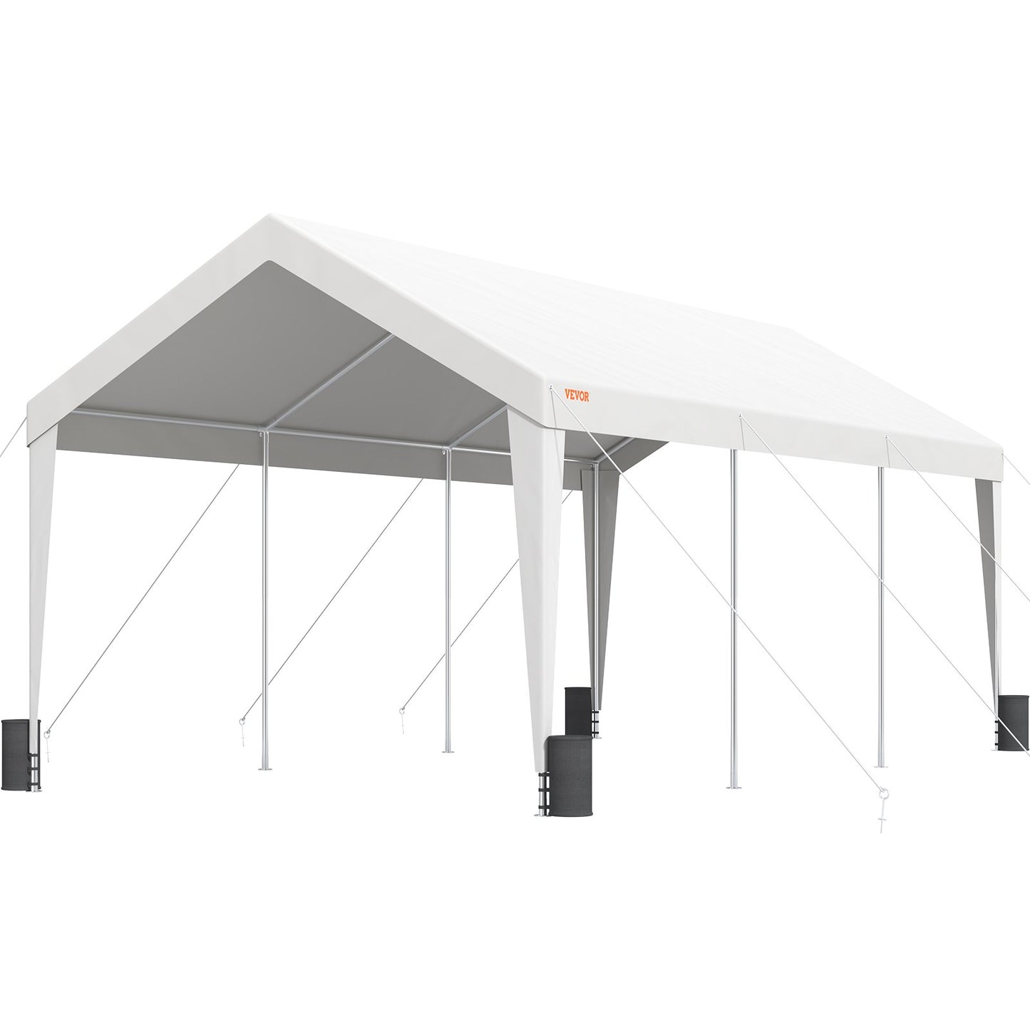 Carport Car Canopy Garage Shelter Tent 10x20ft with 8 Poles for Auto Boats