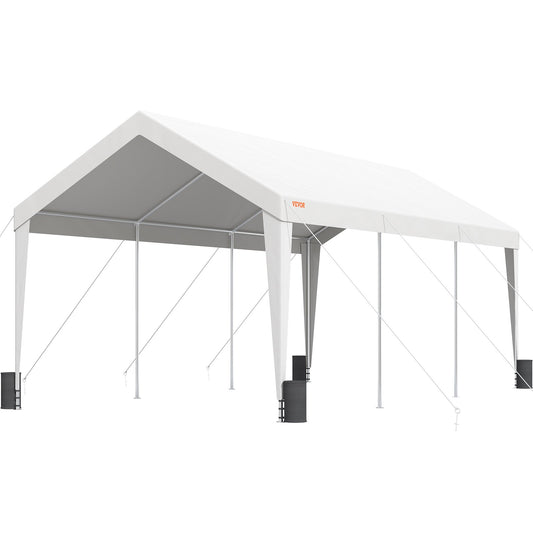 Carport Car Canopy Garage Shelter Tent 10x20ft with 8 Poles for Auto Boats