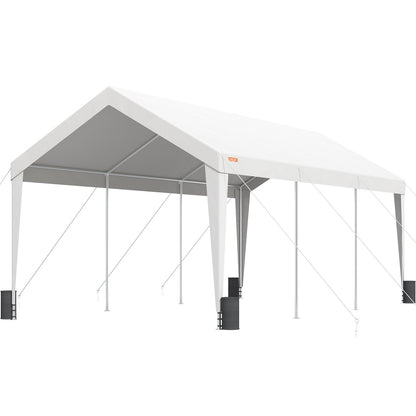Carport Car Canopy Garage Shelter Tent 10x20ft with 8 Poles for Auto Boats
