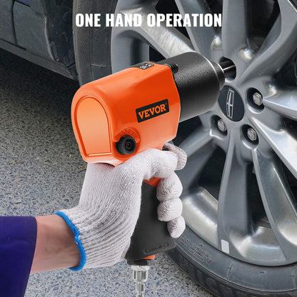 VEVOR Air Impact Wrench, 1/2" Drive Air Impact Gun Up to 880ft-lbs Nut-busting Torque, 7500RPM Lightweight Pneumatic Tool for Auto_epairs_nd_aintenance