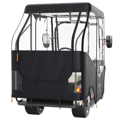 VEVOR Golf Cart Enclosure, 420D Polyester Driving Enclosure with 4-Sided Transparent Windows, 4 Passenger Club Car Covers Universal Fits for Most Brand Carts, Sunproof and Dustproof Outdoor Cart Cover