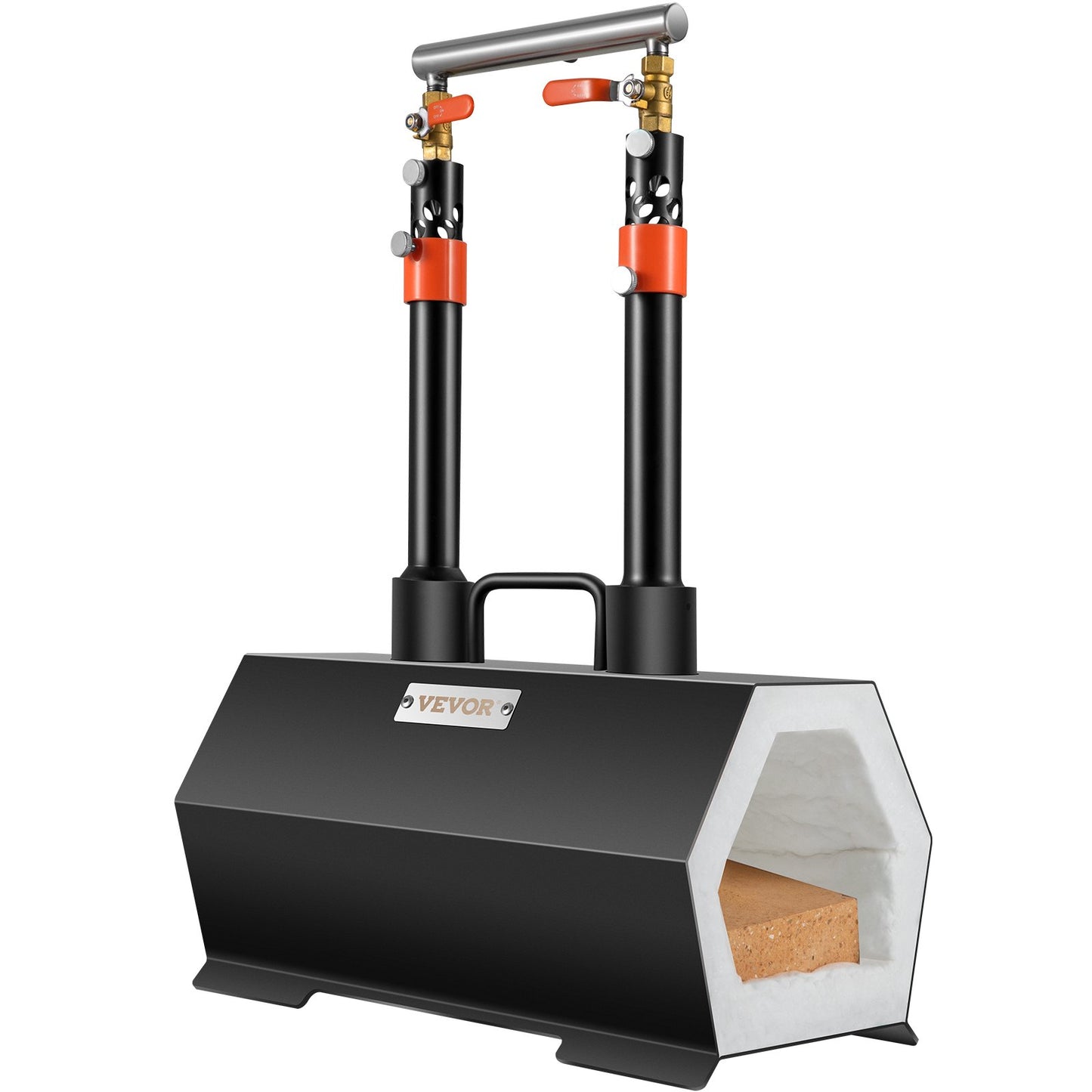 VEVOR Propane Forge Portable, Double Burner Tool and Knife Making, Large Capacity Blacksmith Farrier Forges, Mini Furnace Blacksmithing, Gas Forging Tools and Equipment, Complete Kit