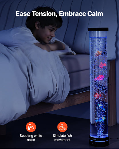 VEVOR Bubble Tube Lamp 16 Color 80 cm Sensory Aquarium Lamp for Relief Calming