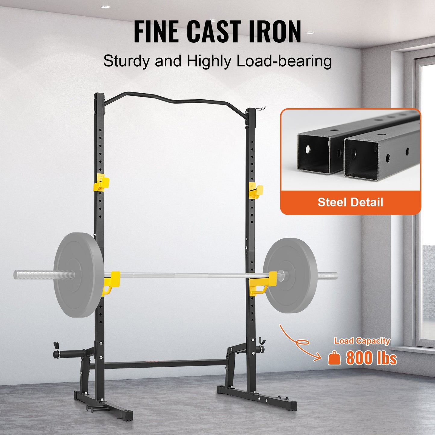VEVOR Squat Stand Power Rack Adjustable Heavy Duty Barbell Weight Stand Home Gym