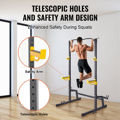 VEVOR Squat Stand Power Rack Adjustable Heavy Duty Barbell Weight Stand Home Gym