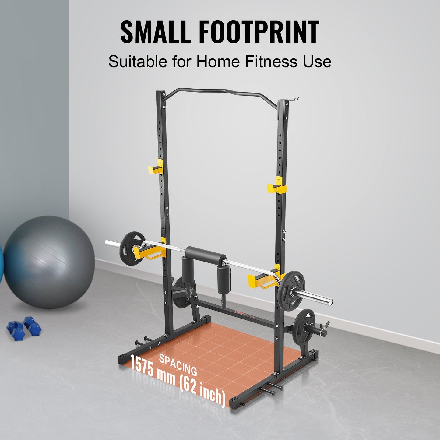 VEVOR Squat Stand Power Rack Adjustable Heavy Duty Barbell Weight Stand Home Gym